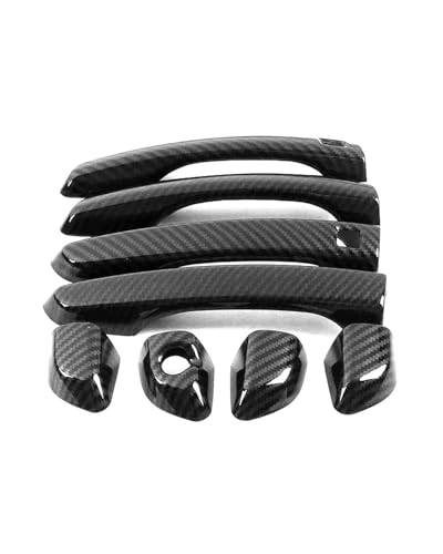 YYGGWL Scratch Protection Kompatibel Mit Hyundai Solaris 2018-2022 Doppelt Intelligente Türgriffschale Lochlos Kratzschutz Für Tuning Zubehör Türgriffabdeckung(Carbonfaser-Muster) von YYGGWL