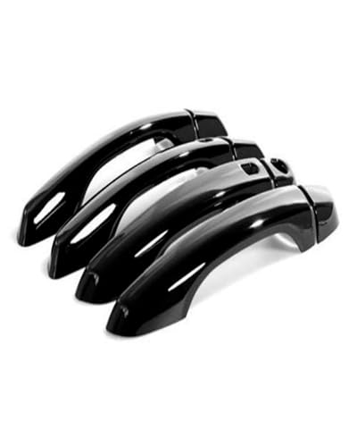 YYGGWL Scratch Protection Kompatibel Mit Hyundai Verna Accent Elantra 2017-2020 Zweifach Intelligente Türgriffschale Mit Einzelloch Für Tuning Zubehör Türgriffabdeckung(Bright black) von YYGGWL