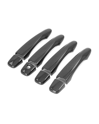 YYGGWL Scratch Protection Kompatibel Mit Kicks 2017-2022 Türgriffverkleidung Mit Einzelloch Kratzschutzfolie Für Türschalen-Modifikation Türgriffabdeckung(Carbonfaser-Muster) von YYGGWL