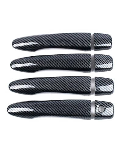 YYGGWL Scratch Protection Kompatibel Mit Koleos HZG 2017-2020 Türgriffleiste 1 Loch Kratzschutz Zubehör Türgriffabdeckung(Carbonfaser-Muster) von YYGGWL