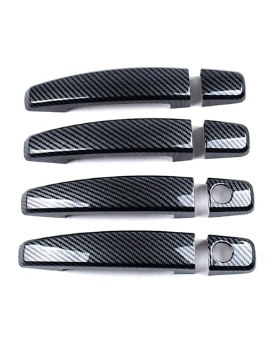 YYGGWL Scratch Protection Kompatibel Mit Zafira B 2006-2015 Doppelloch Türgriff Zierrahmen Außenmodifikationszubehör Schutzabdeckung Für Griffschale Türgriffabdeckung(Carbonfaser-Muster) von YYGGWL