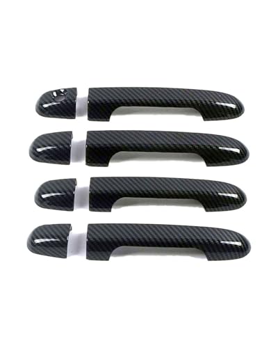 YYGGWL Scratch Protection Kompatibel mit Hyundai I30 2008-2010 Einloch Türgriff Dekorativer Kratzfester Schutzfolienaufkleber Zubehör Türgriffabdeckung(Carbonfaser-Muster) von YYGGWL