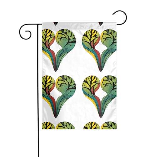 YYHHAOFA Abstraktes handgezeichnetes Muster, Gartenflagge, Hofdekoration, 30,5 x 45,7 cm, für Garten, Terrasse, Balkon von YYHHAOFA