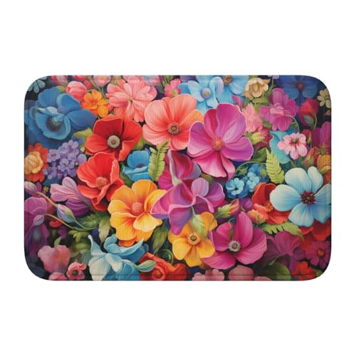 YYHHAOFA Bedruckte rutschfeste und verdickte Bodenmatte, geeignet für Badezimmer, Schlafzimmer, waschbare Teppich-Fußmatten, 40,6 x 61 cm YYHHAOFA Bedruckte rutschfeste und verdickte Bodenmatte, geeignet für Badezimmer, Schlafzimmer, waschbare Teppich-Fußmatten, 40,6 x 61 cm von YYHHAOFA