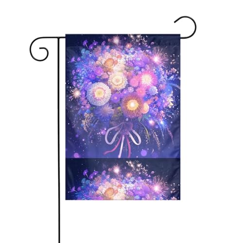 YYHHAOFA Blühendes buntes Feuerwerk, bedruckt, Gartenflaggenmast für den Außenbereich, Innenhof, Dekoration, doppelseitig, 30,5 x 45,7 cm YYHHAOFA Blühendes buntes Feuerwerk, bedruckt, Gartenflaggenmast für den Außenbereich, Innenhof, Dekoration, doppelseitig, 30,5 x 45,7 cm von YYHHAOFA