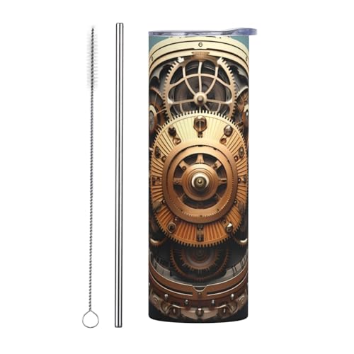 YYHHAOFA Cooler Steampunk-Getriebe-Becher mit Deckel, 590 ml, mit Strohhalm, geeignet für Cafés, Büros, Autos, Häuser usw YYHHAOFA Cooler Steampunk-Getriebe-Becher mit Deckel, 590 ml, mit Strohhalm, geeignet für Cafés, Büros, Autos, Häuser usw von YYHHAOFA