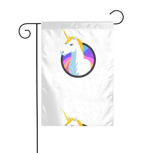 YYHHAOFA Einhorn in der Öffnung, bedruckt, Gartenflaggenmast für den Außenbereich, Innenhof, Dekoration, doppelseitig, 30,5 x 45,7 cm YYHHAOFA Einhorn in der Öffnung, bedruckt, Gartenflaggenmast für den Außenbereich, Innenhof, Dekoration, doppelseitig, 30,5 x 45,7 cm von YYHHAOFA