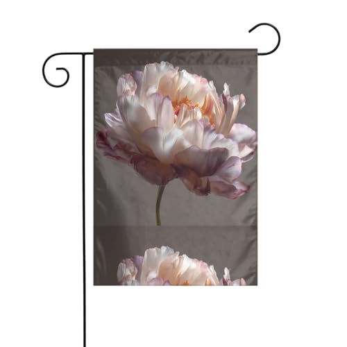 YYHHAOFA Erweiterte Pfingstrosen-Blumen, bedruckt, Gartenflaggenmast für den Außenbereich, Innenhof, Dekoration, doppelseitig, 30,5 x 45,7 cm von YYHHAOFA
