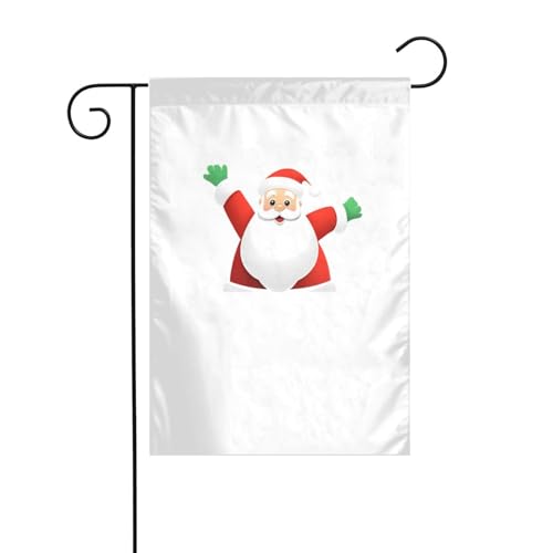 YYHHAOFA Farbenfroher Weihnachtsmann-Druck, Gartenflaggenmast für den Außenbereich, Innenhof, Dekoration, doppelseitig, 30,5 x 45,7 cm YYHHAOFA Farbenfroher Weihnachtsmann-Druck, Gartenflaggenmast für den Außenbereich, Innenhof, Dekoration, doppelseitig, 30,5 x 45,7 cm von YYHHAOFA