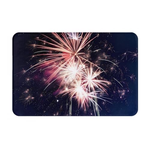 YYHHAOFA Fußmatte Explosion Feuerwerk Drucke 40,6 x 61 cm rutschfest und leicht zu reinigen, geeignet für Haustür, Schlafzimmer, Wohnzimmer, Büro ​ von YYHHAOFA