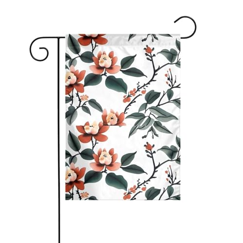 YYHHAOFA Gartenflagge mit Blumenmuster, 30,5 x 45,7 cm, für Garten, Terrasse, Balkon von YYHHAOFA