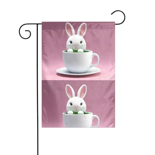 YYHHAOFA Gartenflagge mit Hasen-Motiv, 30,5 x 45,7 cm, für Garten, Terrasse, Balkon von YYHHAOFA