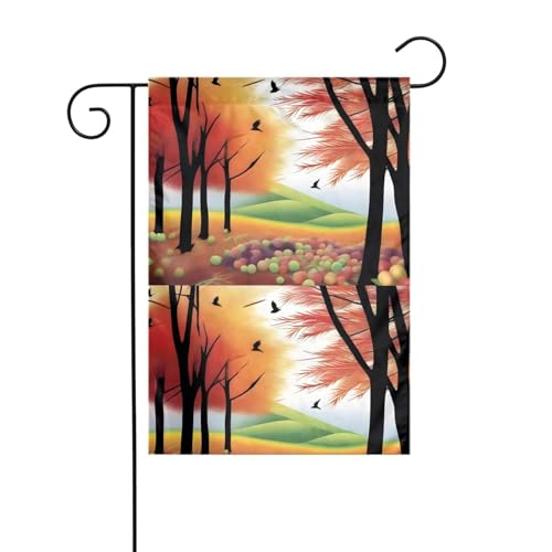 YYHHAOFA Gartenflagge mit Herbstmuster, 30,5 x 45,7 cm, für Garten, Terrasse, Balkon von YYHHAOFA