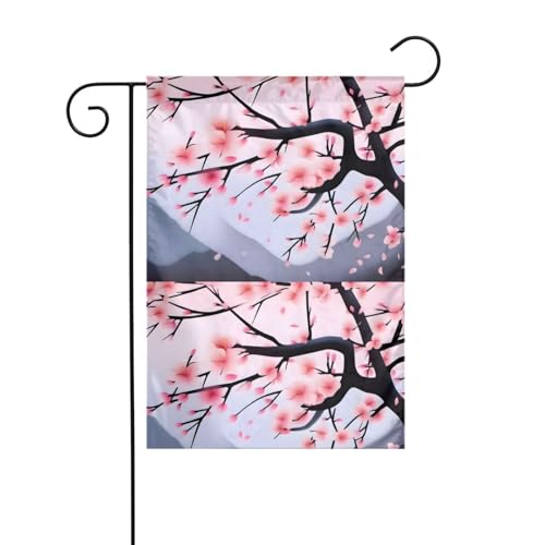 YYHHAOFA Gartenflagge mit Pfirsichblütenmuster, 30,5 x 45,7 cm, für Garten, Terrasse, Balkon von YYHHAOFA