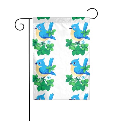 YYHHAOFA Gartenflagge mit blauem Vogel und grünen Blumen, 30,5 x 45,7 cm, für Garten, Terrasse, Balkon YYHHAOFA Gartenflagge mit blauem Vogel und grünen Blumen, 30,5 x 45,7 cm, für Garten, Terrasse, Balkon von YYHHAOFA