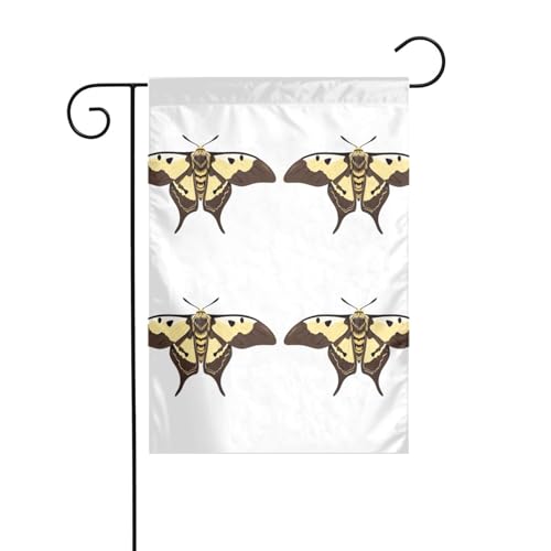 YYHHAOFA Gartenflaggenmast mit Bienenmuster, Mottenmuster, für den Außenbereich, doppelseitig, 30,5 x 45,7 cm von YYHHAOFA