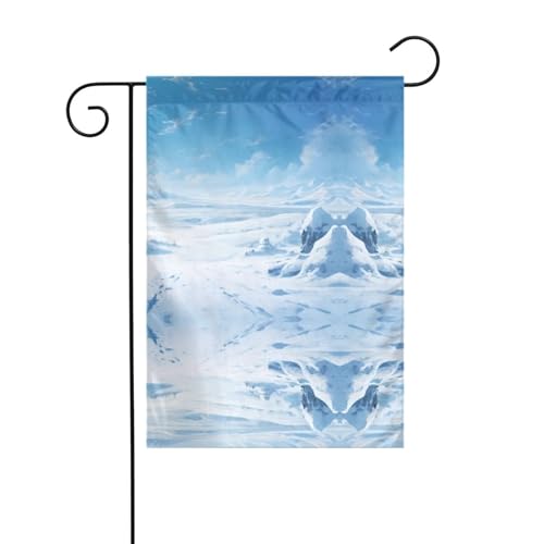 YYHHAOFA Gartenflaggenmast mit Winterschnee-Motiv, doppelseitig, 30,5 x 45,7 cm von YYHHAOFA
