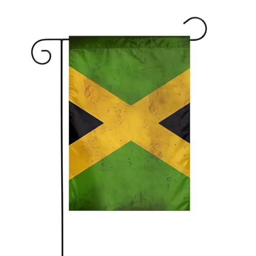 YYHHAOFA Gartenflaggenmast mit alter jamaikanischer Flagge, bedruckt, doppelseitig, 30,5 x 45,7 cm von YYHHAOFA