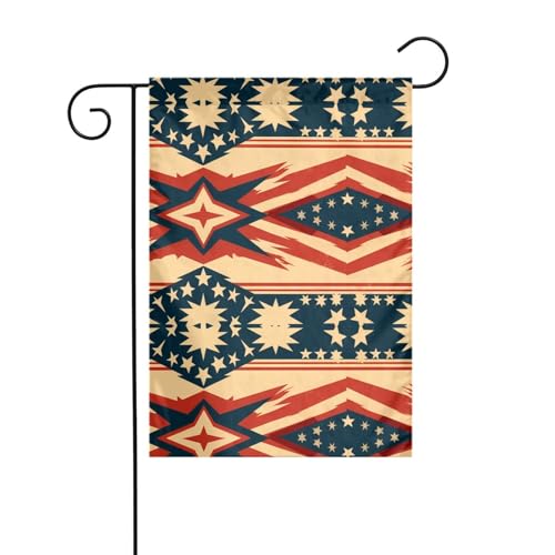 YYHHAOFA Gartenflaggenmast mit amerikanischem Retro-Muster, doppelseitig, 30,5 x 45,7 cm von YYHHAOFA