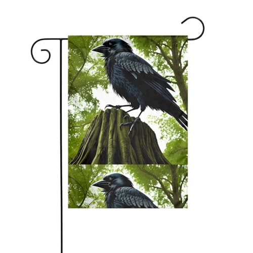 YYHHAOFA Krähen auf dem Baum, bedruckte Gartenflaggenmast für den Außenbereich, Innenhof, Dekoration, doppelseitig, 30,5 x 45,7 cm YYHHAOFA Krähen auf dem Baum, bedruckte Gartenflaggenmast für den Außenbereich, Innenhof, Dekoration, doppelseitig, 30,5 x 45,7 cm von YYHHAOFA