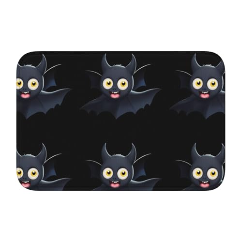 YYHHAOFA Niedlicher Fledermaus-Geist, bedruckt, rutschfeste und verdickte Bodenmatte, geeignet für Badezimmer, Schlafzimmer, waschbare Teppich-Fußmatten, 40,6 x 61 cm YYHHAOFA Niedlicher Fledermaus-Geist, bedruckt, rutschfeste und verdickte Bodenmatte, geeignet für Badezimmer, Schlafzimmer, waschbare Teppich-Fußmatten, 40,6 x 61 cm von YYHHAOFA