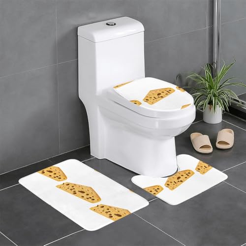 YYHHAOFA Rutschfeste Bodenmatte, 3-teiliges Set, Badezimmerteppich, rutschfest, langlebig, cremefarben YYHHAOFA Rutschfeste Bodenmatte, 3-teiliges Set, Badezimmerteppich, rutschfest, langlebig, cremefarben von YYHHAOFA