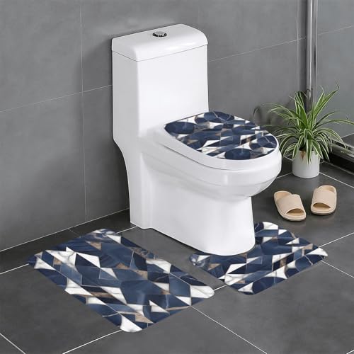YYHHAOFA Rutschfeste Bodenmatte mit Marmor-Motiv, 3-teiliges Set, Badezimmerteppich, rutschfest, langlebig YYHHAOFA Rutschfeste Bodenmatte mit Marmor-Motiv, 3-teiliges Set, Badezimmerteppich, rutschfest, langlebig von YYHHAOFA