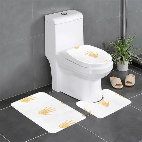 YYHHAOFA Rutschfeste Bodenmatte mit coolem Fingerabdruck, dreiteiliges Set, Badezimmerteppich, rutschfest, langlebig YYHHAOFA Rutschfeste Bodenmatte mit coolem Fingerabdruck, dreiteiliges Set, Badezimmerteppich, rutschfest, langlebig von YYHHAOFA