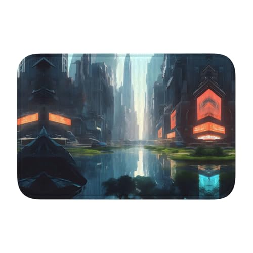 YYHHAOFA Rutschfeste und verdickte Bodenmatte mit Aufdruck "The City on the Water", geeignet für Badezimmer, Schlafzimmer, waschbare Teppich-Fußmatten, 40,6 x 61 cm YYHHAOFA Rutschfeste und verdickte Bodenmatte mit Aufdruck "The City on the Water", geeignet für Badezimmer, Schlafzimmer, waschbare Teppich-Fußmatten, 40,6 x 61 cm von YYHHAOFA
