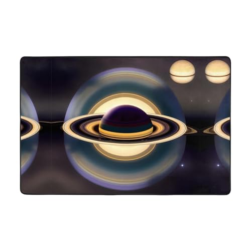 YYHHAOFA Schöne Saturn-Bild-Flanell-Bodenmatte, rutschfest, 183 x 122 cm: feiner Samt, rutschfest, langlebig, weich YYHHAOFA Schöne Saturn-Bild-Flanell-Bodenmatte, rutschfest, 183 x 122 cm: feiner Samt, rutschfest, langlebig, weich von YYHHAOFA