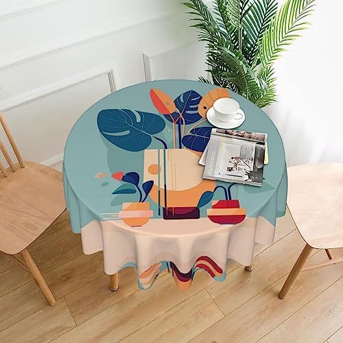 YYHHAOFA Tischdecke – waschbar und wiederverwendbar, perfekt als Schutz und Dekoration für den Esstisch, 152,4 cm. Blau-orangefarbener Bambusdruck mit Schildkrötenmuster YYHHAOFA Tischdecke – waschbar und wiederverwendbar, perfekt als Schutz und Dekoration für den Esstisch, 152,4 cm. Blau-orangefarbener Bambusdruck mit Schildkrötenmuster von YYHHAOFA