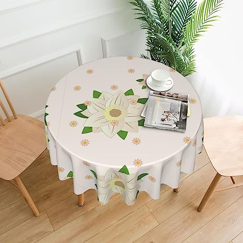 YYHHAOFA Tischdecke – waschbar und wiederverwendbar, perfekt als Schutz und Dekoration für den Esstisch, 152,4 cm. Blühender sechseckiger weißer Druck YYHHAOFA Tischdecke – waschbar und wiederverwendbar, perfekt als Schutz und Dekoration für den Esstisch, 152,4 cm. Blühender sechseckiger weißer Druck von YYHHAOFA