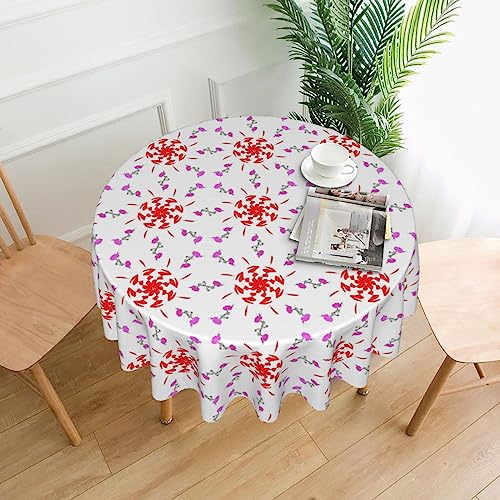 YYHHAOFA Tischdecke – waschbar und wiederverwendbar, perfekt als Schutz und Dekoration für den Esstisch, 152,4 cm. Drehbarer und fliegender Blumendruck YYHHAOFA Tischdecke – waschbar und wiederverwendbar, perfekt als Schutz und Dekoration für den Esstisch, 152,4 cm. Drehbarer und fliegender Blumendruck von YYHHAOFA