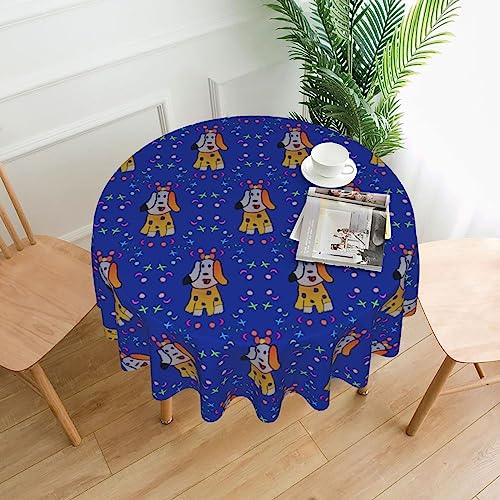 YYHHAOFA Tischdecke – waschbar und wiederverwendbar, perfekt als Schutz und Dekoration für den Esstisch, 152,4 cm. Fantasy-Cartoon-Hunde-Druck YYHHAOFA Tischdecke – waschbar und wiederverwendbar, perfekt als Schutz und Dekoration für den Esstisch, 152,4 cm. Fantasy-Cartoon-Hunde-Druck von YYHHAOFA