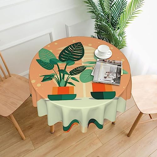 YYHHAOFA Tischdecke – waschbar und wiederverwendbar, perfekt als Schutz und Dekoration für den Esstisch, 152,4 cm. Grüner Schildkrötenmuster von YYHHAOFA