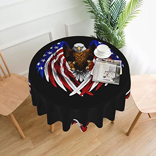 YYHHAOFA Tischdecke – waschbar und wiederverwendbar, perfekt als Schutz und Dekoration für den Esstisch, 152,4 cm. Patriotischer Adler-Druck mit USA-Flagge YYHHAOFA Tischdecke – waschbar und wiederverwendbar, perfekt als Schutz und Dekoration für den Esstisch, 152,4 cm. Patriotischer Adler-Druck mit USA-Flagge von YYHHAOFA
