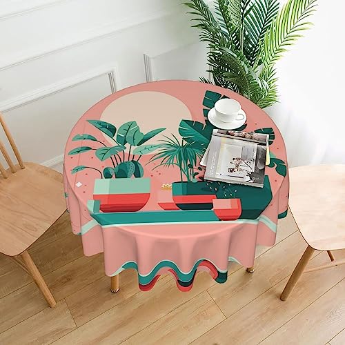 YYHHAOFA Tischdecke – waschbar und wiederverwendbar, perfekt als Schutz und Dekoration für den Esstisch, 152,4 cm. Schöner Topfpflanzen-Druck YYHHAOFA Tischdecke – waschbar und wiederverwendbar, perfekt als Schutz und Dekoration für den Esstisch, 152,4 cm. Schöner Topfpflanzen-Druck von YYHHAOFA