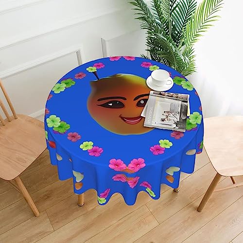 YYHHAOFA Tischdecke – waschbar und wiederverwendbar, perfekt als Schutz und Dekoration für den Esstisch, 152,4 cm. Smiley-gelber Birnenaufdruck YYHHAOFA Tischdecke – waschbar und wiederverwendbar, perfekt als Schutz und Dekoration für den Esstisch, 152,4 cm. Smiley-gelber Birnenaufdruck von YYHHAOFA