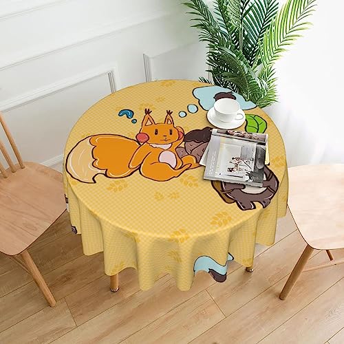 YYHHAOFA Tischdecke – waschbar und wiederverwendbar, perfekt als Schutz und Dekoration für den Esstisch, 152,4 cm. Sonnenblumenkern-Eichhörnchen-Druck YYHHAOFA Tischdecke – waschbar und wiederverwendbar, perfekt als Schutz und Dekoration für den Esstisch, 152,4 cm. Sonnenblumenkern-Eichhörnchen-Druck von YYHHAOFA