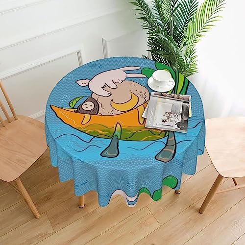 YYHHAOFA Tischdecke – waschbar und wiederverwendbar, perfekt als Schutz und Dekoration für den Esstisch, 152,4 cm. Sonnenblumenkerne und Kaninchen-Druck YYHHAOFA Tischdecke – waschbar und wiederverwendbar, perfekt als Schutz und Dekoration für den Esstisch, 152,4 cm. Sonnenblumenkerne und Kaninchen-Druck von YYHHAOFA