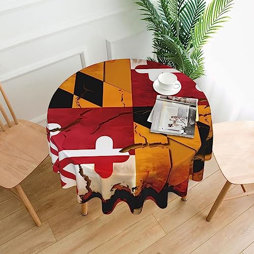 YYHHAOFA Tischdecke – waschbar und wiederverwendbar, perfekt als Schutz und Dekoration für den Esstisch, 152,4 cm. Vintage-Holzflaggen-Druck mit Maryland-Flagge YYHHAOFA Tischdecke – waschbar und wiederverwendbar, perfekt als Schutz und Dekoration für den Esstisch, 152,4 cm. Vintage-Holzflaggen-Druck mit Maryland-Flagge von YYHHAOFA