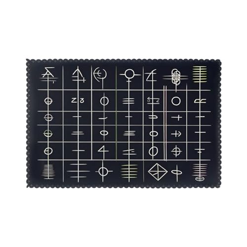 YYHHAOFA Tischsets mit Gleichungssymbol-Druck, für Esstisch, 30,5 x 45,7 cm, hitzebeständig, für Hotels, Häuser und Bankette, 6 Stück von YYHHAOFA