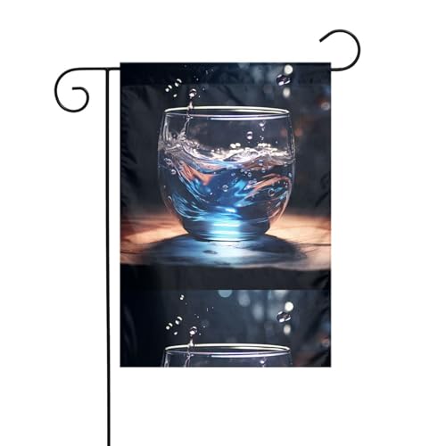 YYHHAOFA Wasserperlen aus Glas, bedruckt, Gartenflaggenmast für den Außenbereich, Innenhof, Dekoration, doppelseitig, 30,5 x 45,7 cm von YYHHAOFA