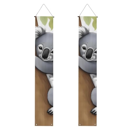Abschluss-Banner für Veranda, YYHWHJDE umarmender Baum, Koala-Druck, Dekor-Banner, Türschild, für Innen- und Außenbereich, Hof-Party, 30,5 x 180,9 cm Abschluss-Banner für Veranda, YYHWHJDE umarmender Baum, Koala-Druck, Dekor-Banner, Türschild, für Innen- und Außenbereich, Hof-Party, 30,5 x 180,9 cm von YYHWHJDE