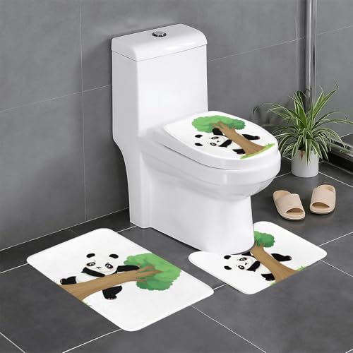 YYHWHJDE 3-teiliges Anti-Rutsch-Bodenmatten-Set Panda umarmt einen Baum druckt Badezimmerteppiche für ultimativen Komfort, Hauptbadezimmer YYHWHJDE 3-teiliges Anti-Rutsch-Bodenmatten-Set Panda umarmt einen Baum druckt Badezimmerteppiche für ultimativen Komfort, Hauptbadezimmer von YYHWHJDE