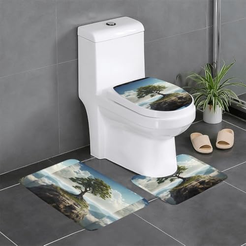 YYHWHJDE 3-teiliges Anti-Rutsch-Fußmatten-Set, kleiner Baum auf den Bergen, bedruckt für ultimativen Komfort, Hauptbadezimmer YYHWHJDE 3-teiliges Anti-Rutsch-Fußmatten-Set, kleiner Baum auf den Bergen, bedruckt für ultimativen Komfort, Hauptbadezimmer von YYHWHJDE