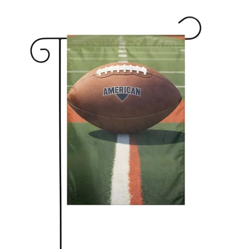 YYHWHJDE American Football Feldball Sport Muster Garten Fahnenmast Outdoor Hof Dekoration Mode 30,5 x 45,7 cm von YYHWHJDE