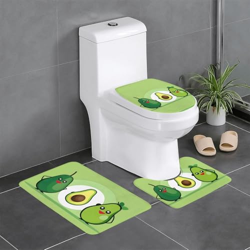YYHWHJDE Avocado-Paar-Muster, rutschfeste Bodenmatte, dreiteiliges Set, Badezimmerteppich, rutschfest, langlebig YYHWHJDE Avocado-Paar-Muster, rutschfeste Bodenmatte, dreiteiliges Set, Badezimmerteppich, rutschfest, langlebig von YYHWHJDE