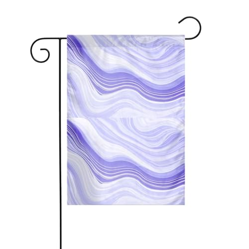 YYHWHJDE Blaue und violette Wellendrucke, Gartenflagge, Hofdekoration, 30,5 x 45,7 cm, dick von YYHWHJDE