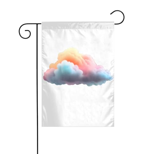 YYHWHJDE Bunte Wolkendrucke, Gartenflagge, Hofdekoration, 30,5 x 45,7 cm, dick von YYHWHJDE